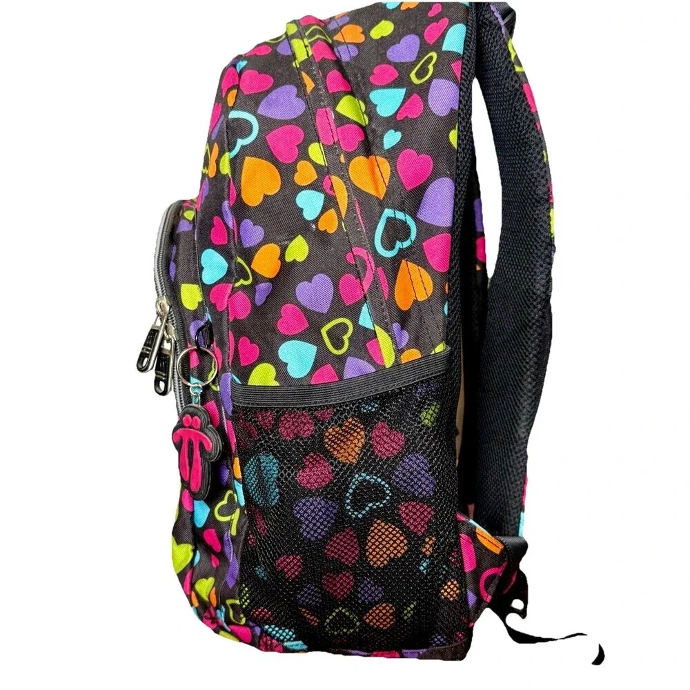 TOTTO Backpack Heart Pattern School Junior Bag
